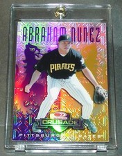 1998 ABRAHAM NUNEZ ROOKIE DONRUSS CRUSADE PURPLE  069/100  PIRATES