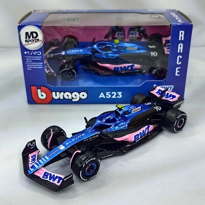 Bburago Pierre Gasly #10 1/43 2023 BWT Alpine A523 F1 Diecast