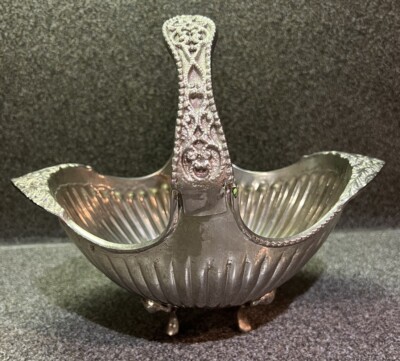Lizard s Brushed Nickel Basket 8 1/4x5 1/2x7  Heavy Casted