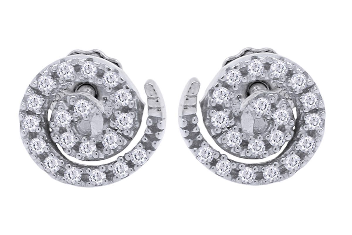 イヤリング Diamond and 5 Gem Stud Earrings - Silver and Gold ad72fa6e-160f-4ae5-b958-