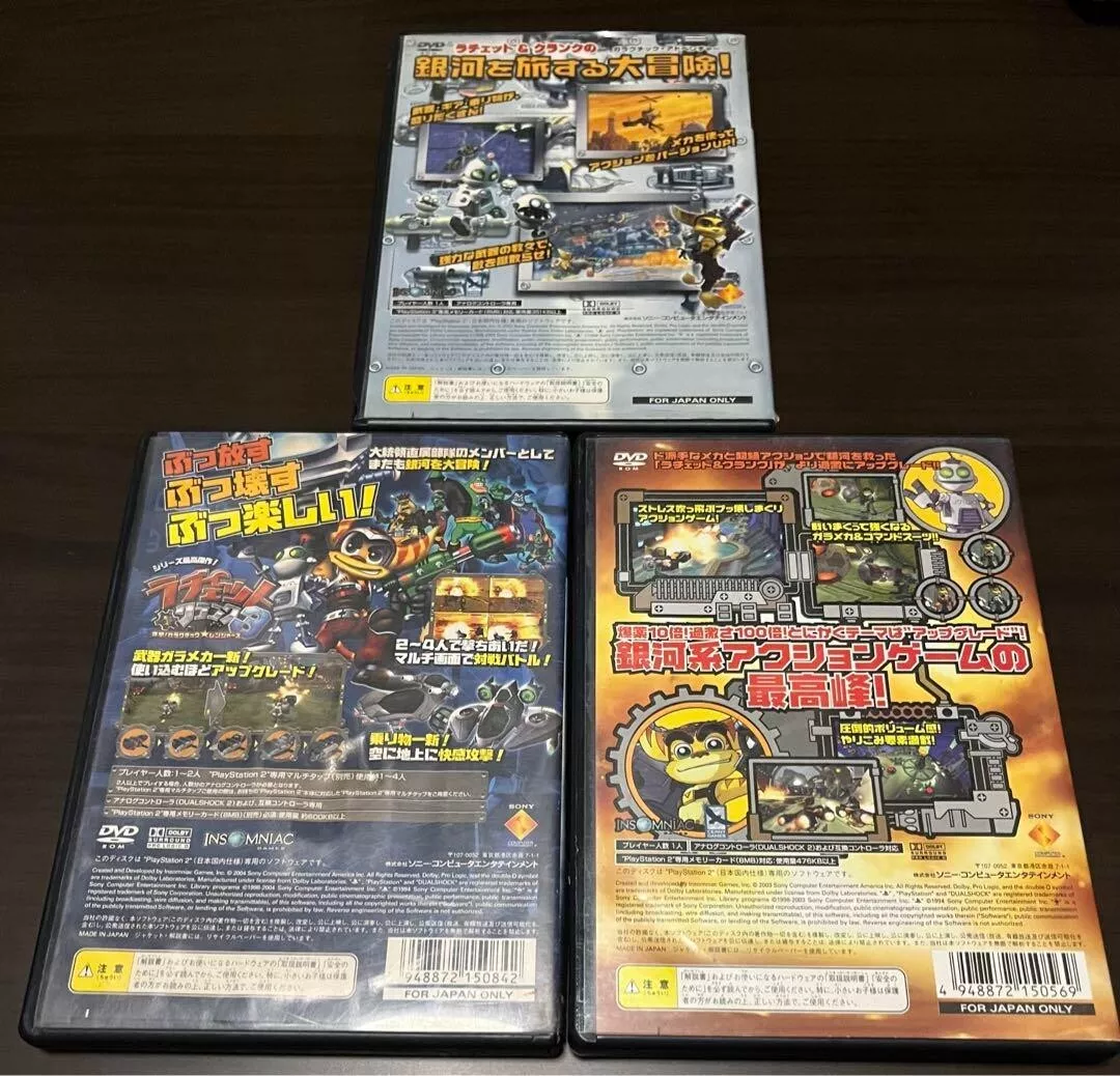 PS2 Ratchet & Clank 1 2 3 4 5 Set Lot Sony PlayStation Action Game Japan JP