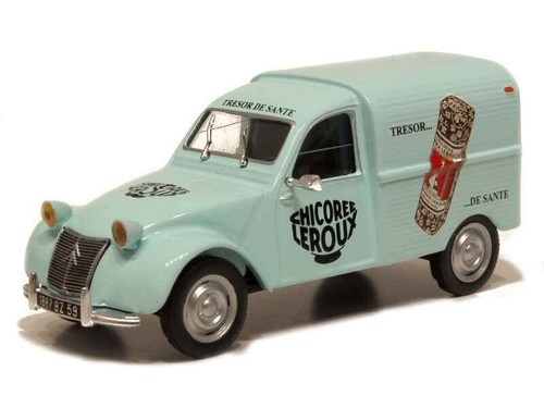 AMR 385 - Peugeot 203 Fourgonnette Chicorée Leroux - Miniature 1/43 (Très Bon état, Sans Boîte)