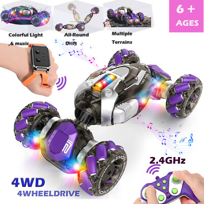 2.4G 4WD RC Stunt Car Double Sided Control 360° Rotation Off Road Drift Cars
