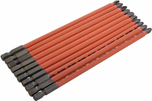 Punte Da Avvitatore Addax PZ2 &ndash; 25mm &ndash; Inserto A Recesso &ndash; Made In UK &ndash; Confezione Variabile