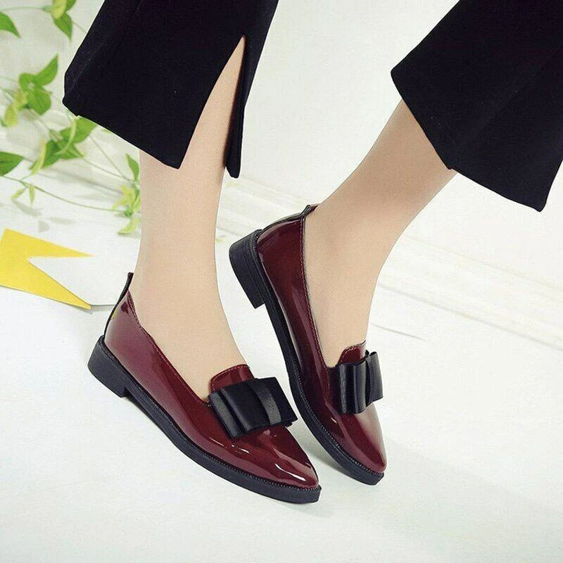 Zapatos Planos De Para Mujer Moda Mocasines Con Lazo Otoño Elegante | eBay