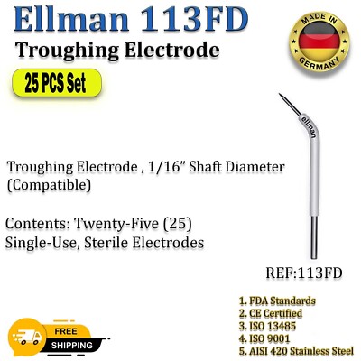 Ellman 113FD Troughing Electrode -Twenty-Five (25) Single-Use Disposable