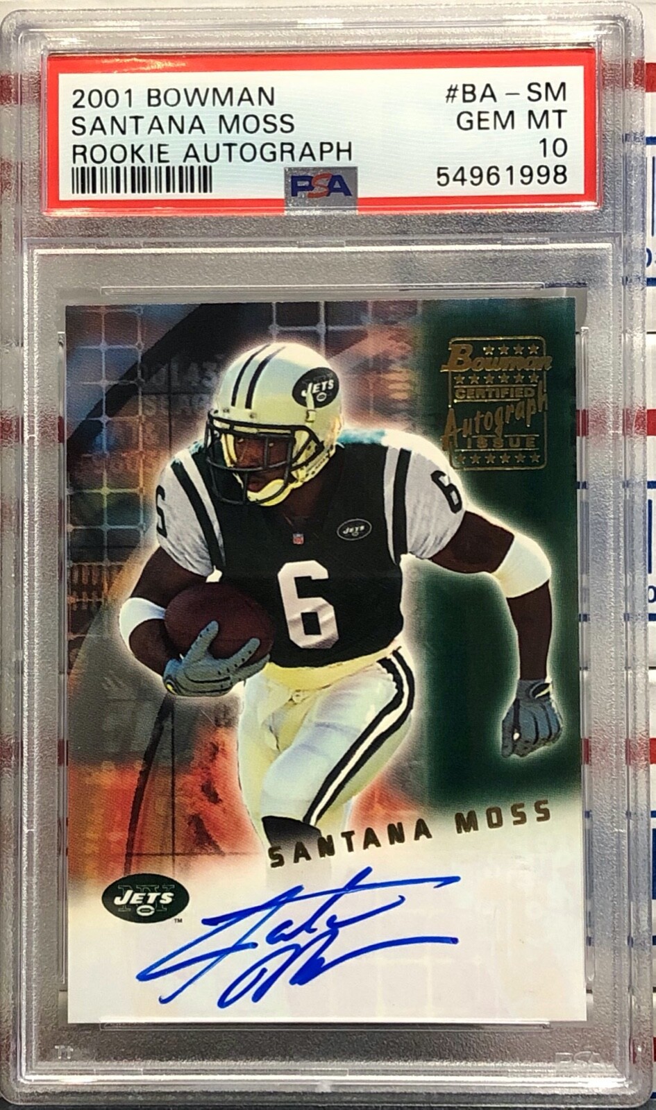 Santana Moss Bowman #BASM Rookie Autograph