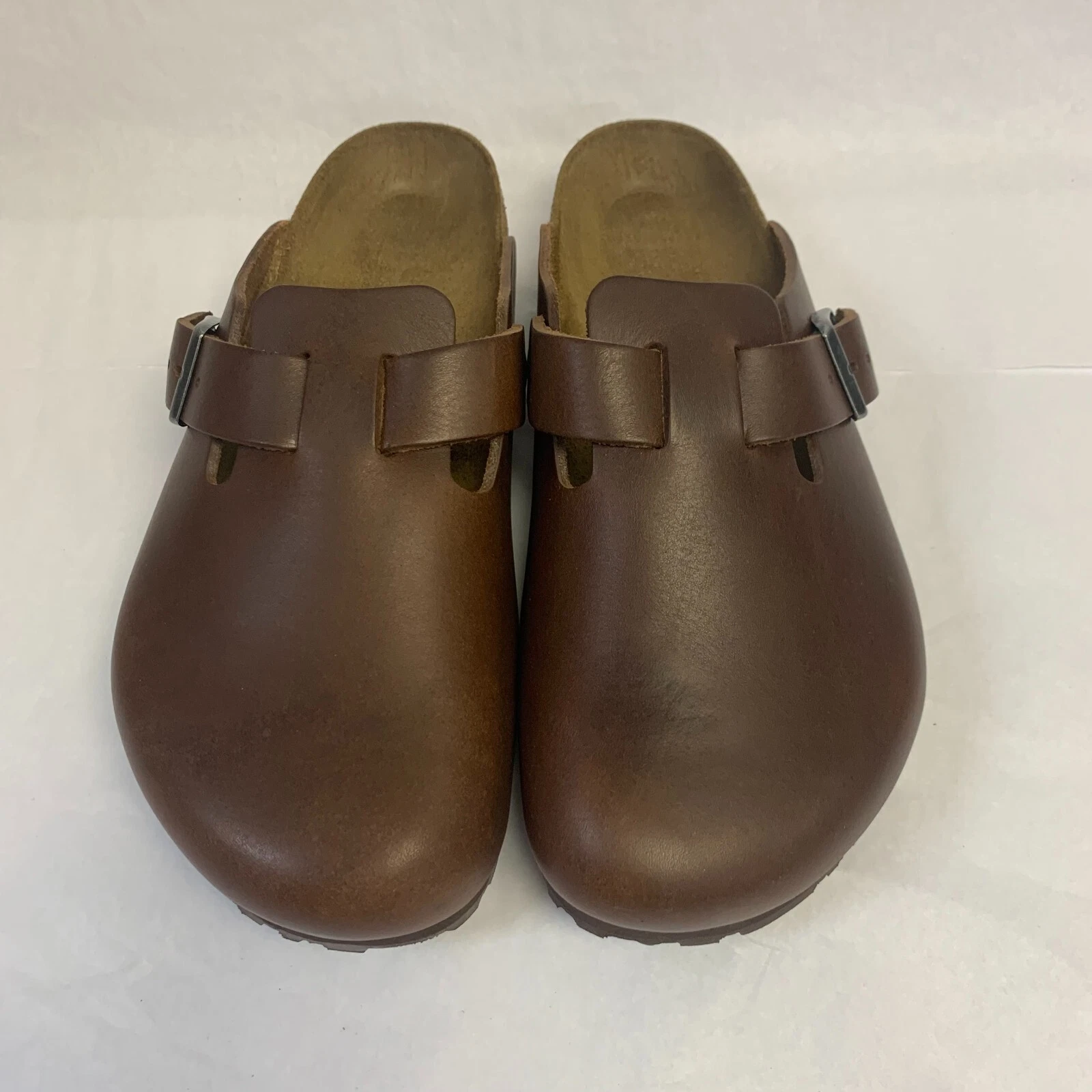 Birkenstock New with Box Boston Vintage Wood Roast Leather Regular - Select Size