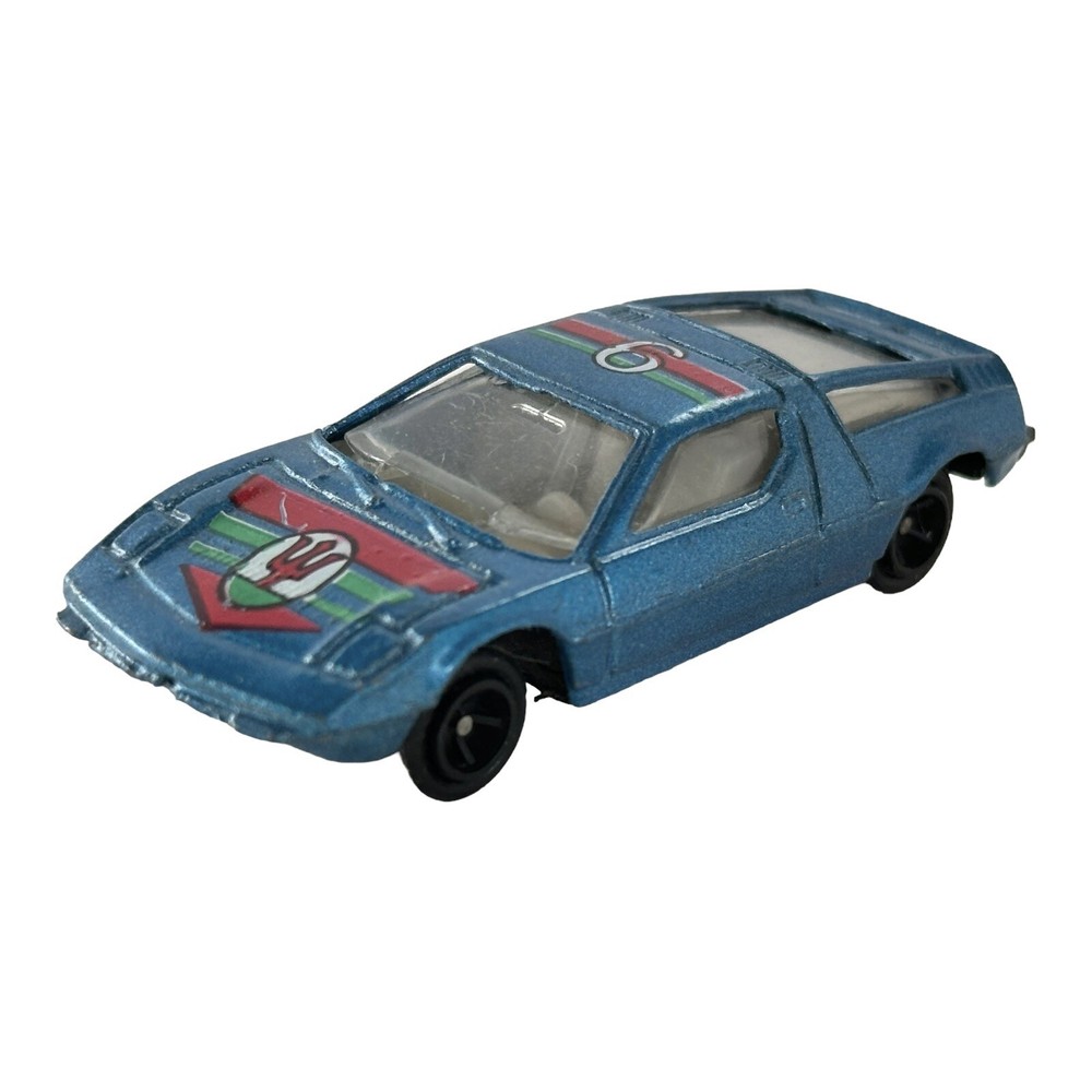 VTG MASERATI BORA 1970s #6 Racecar Yat-Ming China Metallic Blue Model Car