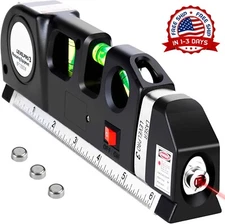 Nivel Laser De Línea Herramienta Línea Cruzada Multiproposito Con Cinta Metrica