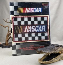 NASCAR Latch Hook Kit 20" x 30" Rug Caron Vintage NC 5504 Checkerboard