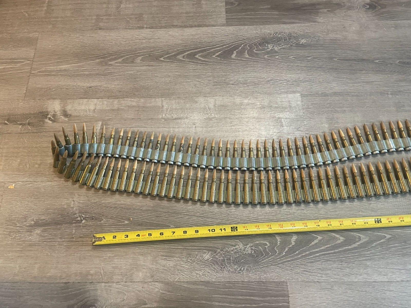 150 Fake Bullet Army Belt Bandolier Military Wood Amm… Gem