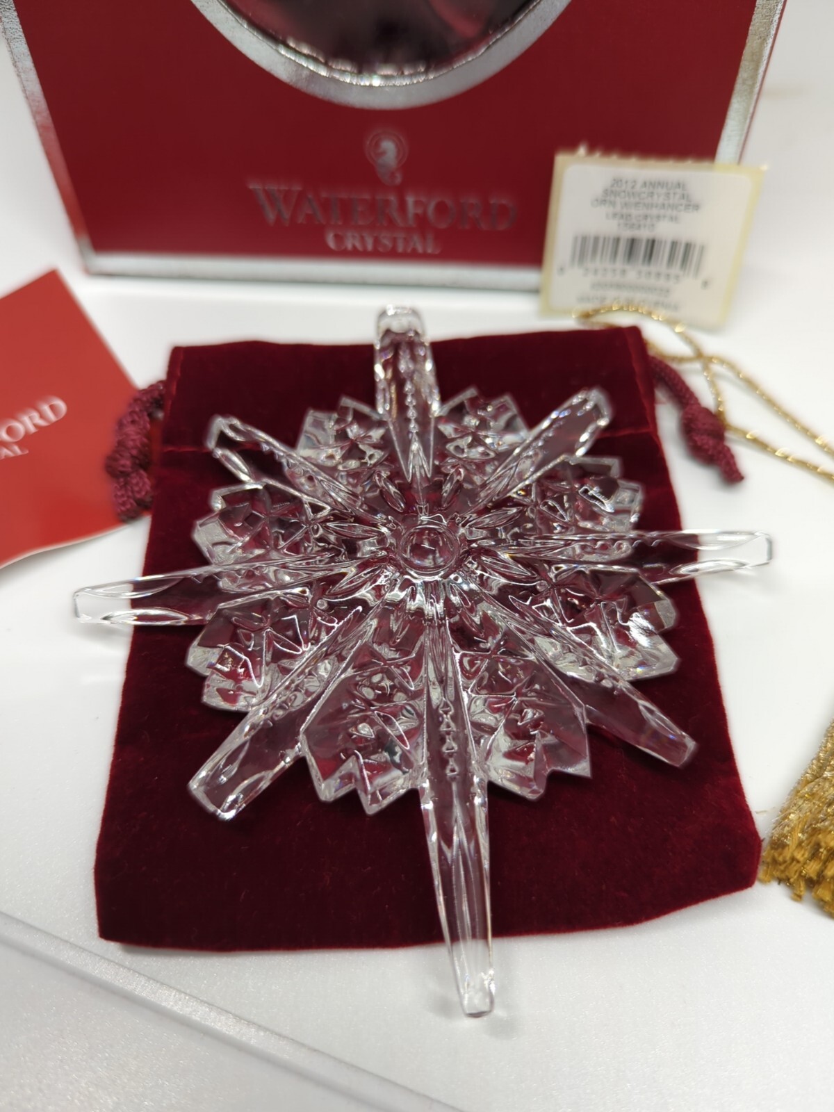 2012 Waterford Annual Snowcrystal Christmas Ornament & Enhancer 156410