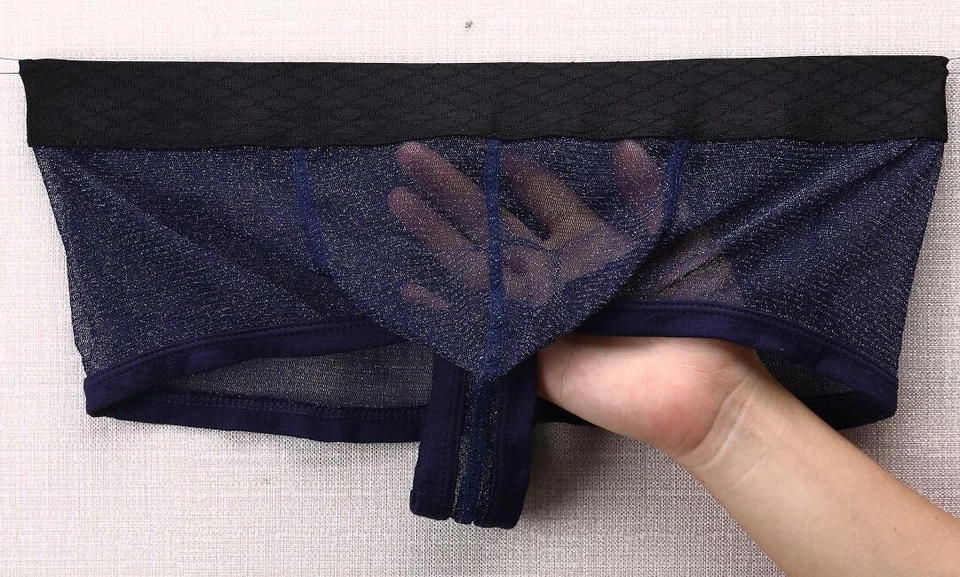 3pack Lot Sexy Mens Brief Mesh See-through Pouch Boxer Underwear Soft Breathable - Image 3 of 4