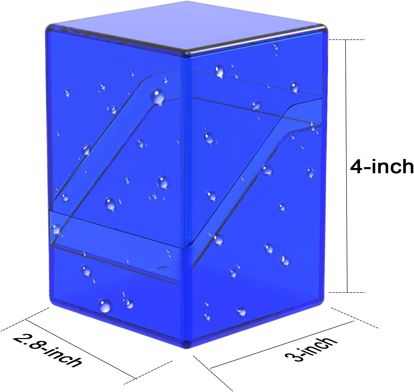 KKU 4 Pack Card Deck Cases, Trading Card Storage Boxes Acrylic Card