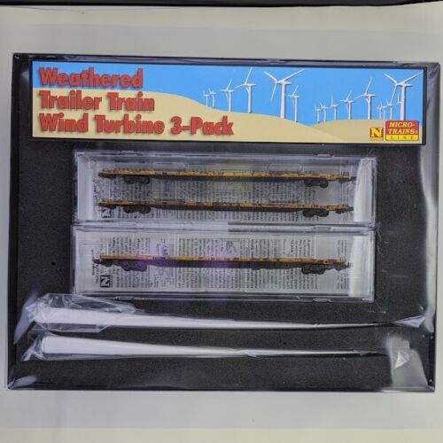 Micro-Trains 99301390 N Scale Weathered Trailer Train Wind Turbine 3-Pack - Picture 1 of 1
