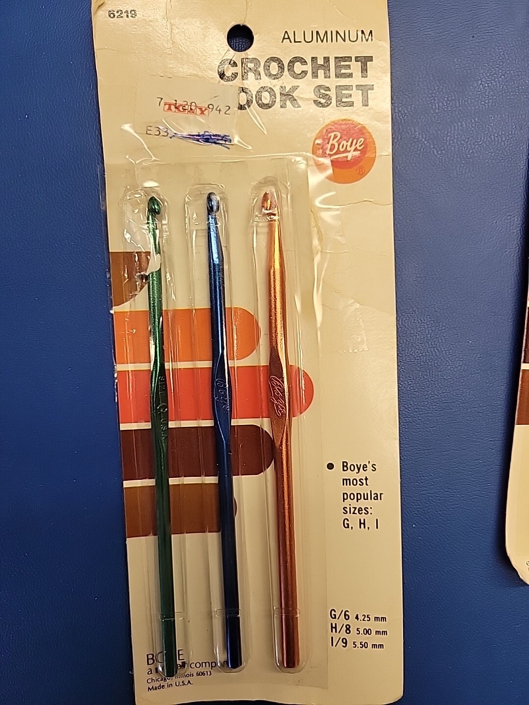 Vintage TG&Y boye Aluminum Crochet hook set Mixed 6219 WoolWorth eBay