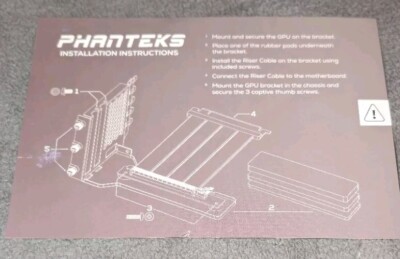 Phanteks PHVGPUKT02 Vertical GPU Bracket Kit 155mm Cable
