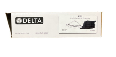 Delta Assist 9-1/8'' Corner Shower Shelf with Assist Bar - Chrome Finish 41516