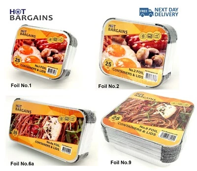 Aluminum Foil Food Containers with Lids Disposable Foil Trays for Takeaway