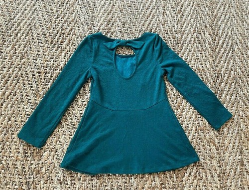 New! S Anthropologie Leifsdottir "Bow-Back Peplum Blouse" Top Sold Out - Picture 4 of 11