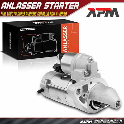 Anlasser Starter 2,0 KW 11 Zähnez. für Toyota Auris Avensis Corolla RAV 4 Verso