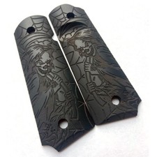 1911 Grim Reaper Grips Engraved Textured - Extreme Polymer