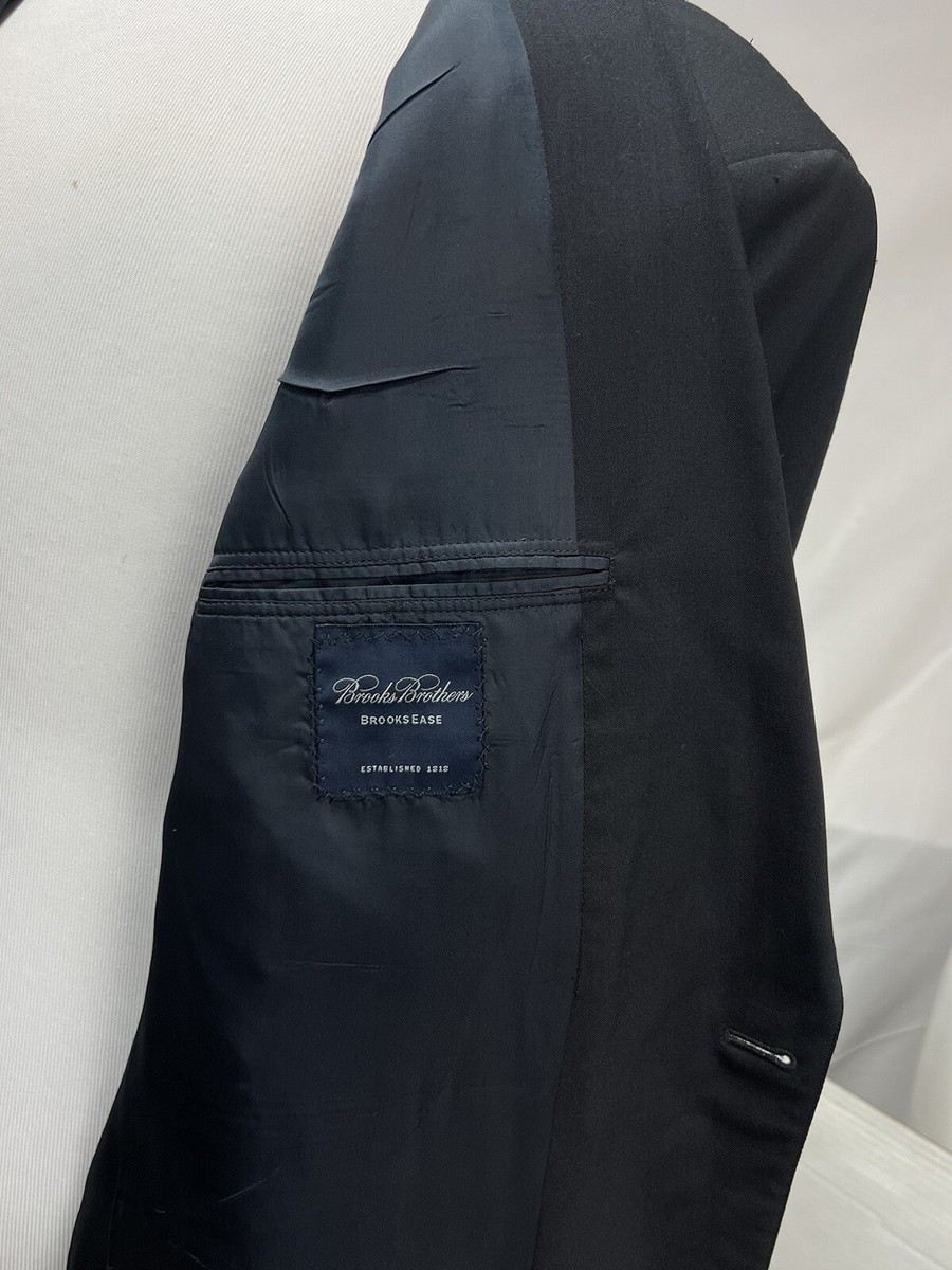 Brooks Brothers Men's Brooksease Navy Blue 2-Button 46L Blazer