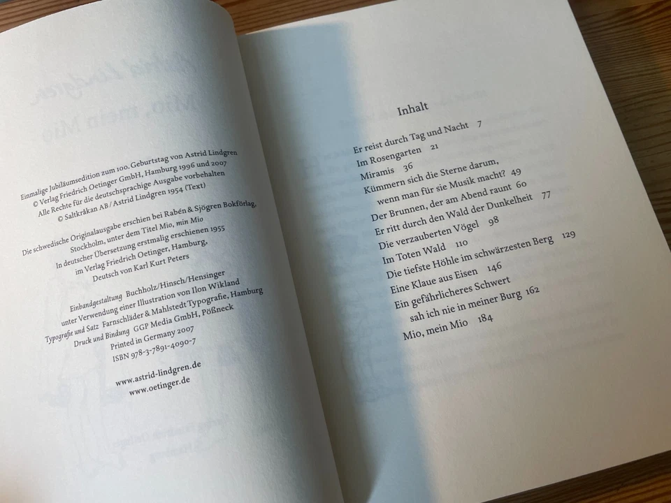 Kinder Astrid Lindgren /Ilon Wikland - Mio, mein Mio (206 s./2007) OETINGER HC - Bild 2 von 4