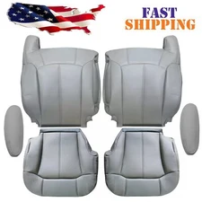 For 1999 2000 2001 2002 Chevy Silverado Tahoe Front Seat Cover & Armrest Gray