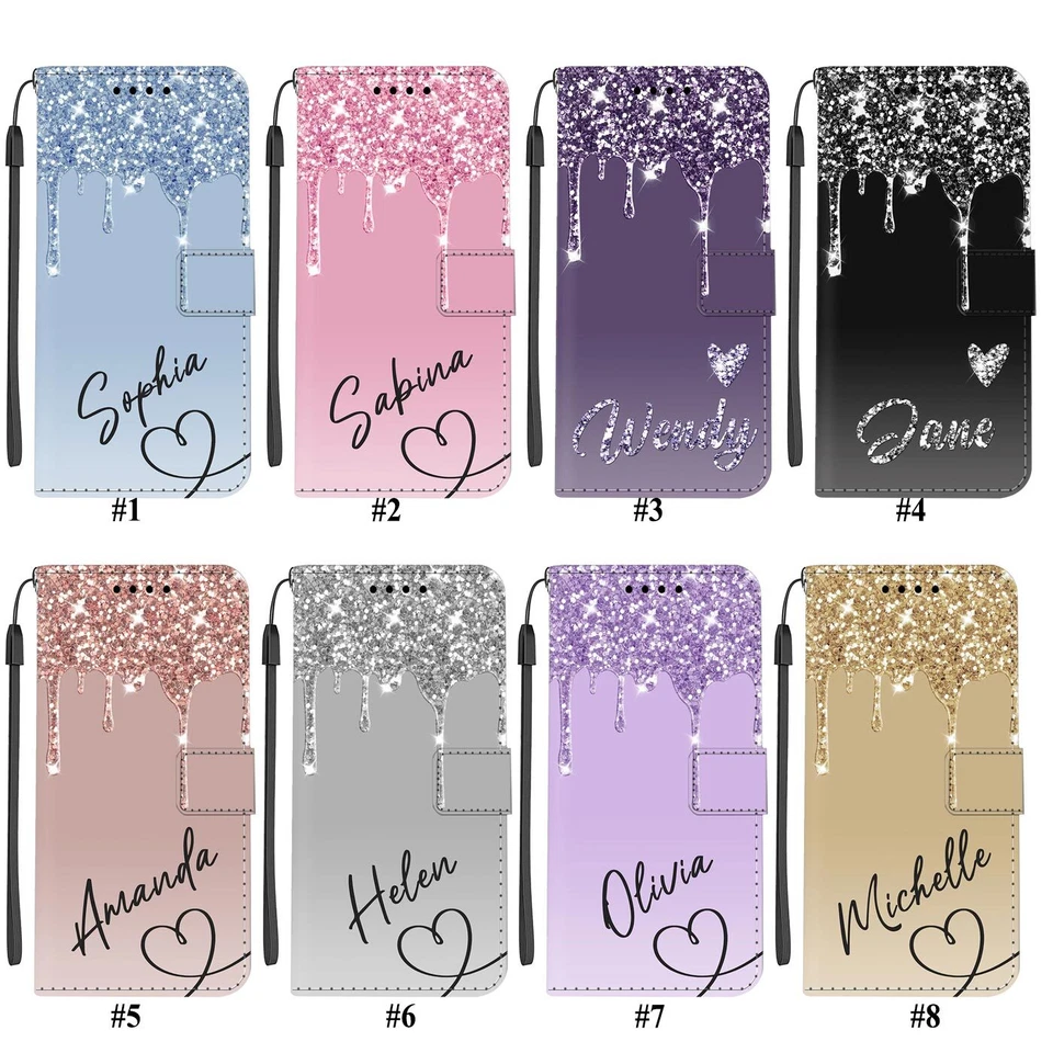 Personalized Wallet Leather Phone Case Cover For iPhone 16 Pro Max 14 12 13 X 15 - Image 2 of 4