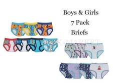 NEW OPEN PACK TODDLER / KIDS BOYS  GIRLS HANDCRAFT 7 PK CHARACTER BRIEF VARIETY