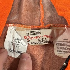 Walls Blizzard Pruf Lined Hoodie Vintage Made in USA sz L tall Orange