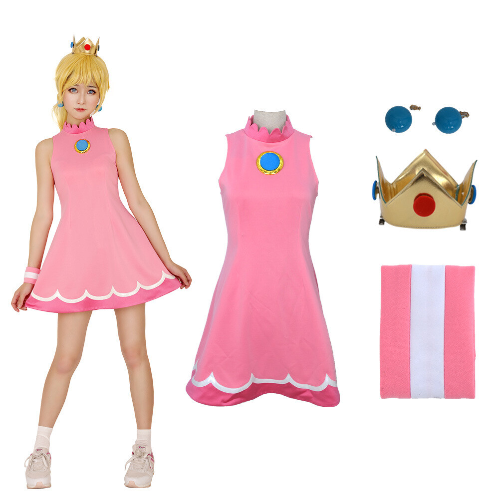 Peach Costume Vestido Da Princesa Peach Vestido De Disfraz De