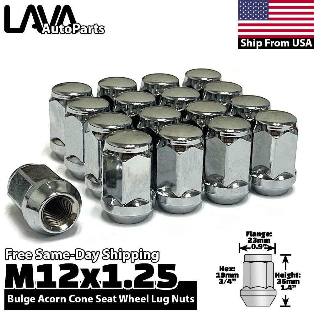 20x Chrome 12x1.25 Lug Nuts Fit Subaru Crosstrek Forester Impreza