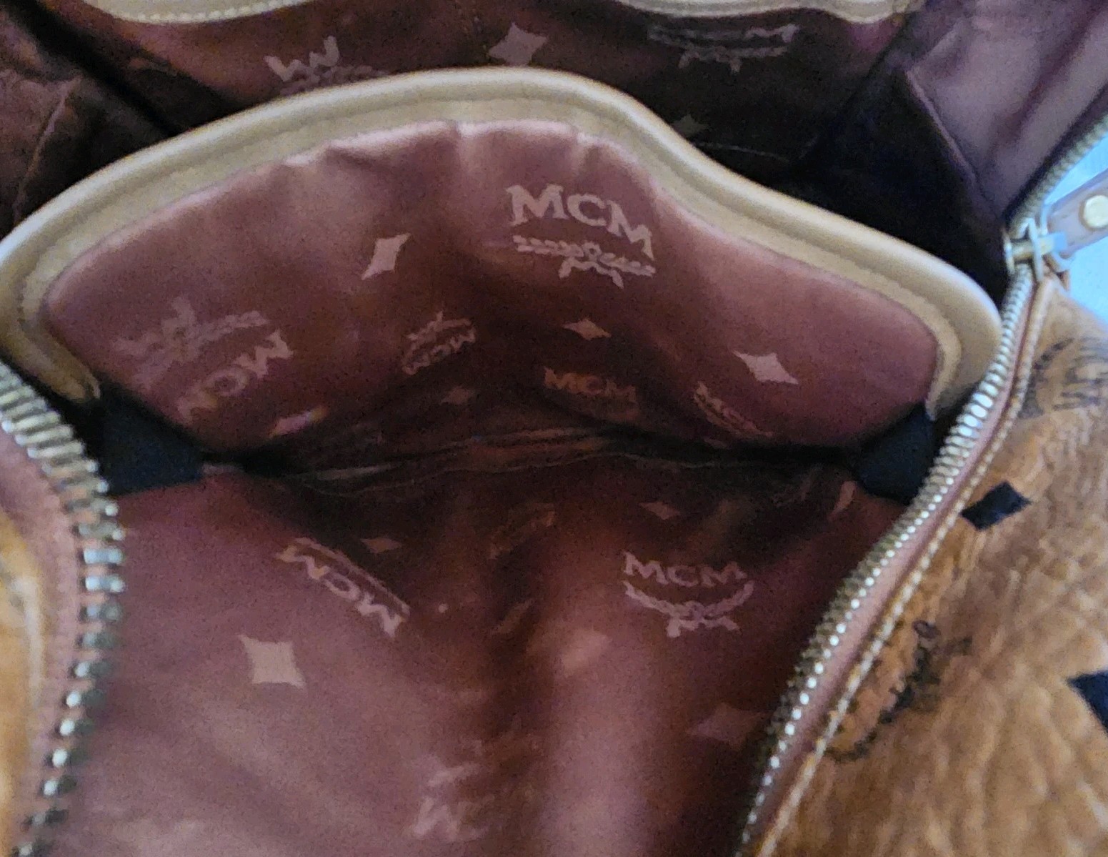 MCM Cognac Monogram Medium Backpack - image 17