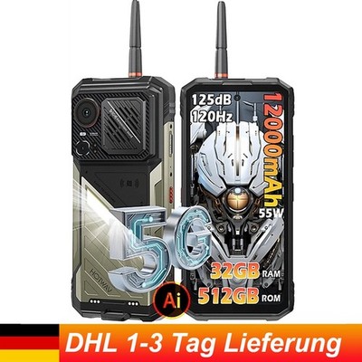 Outdoor Handy HOTWAV Hyper 8 Ultra 12000mAh 512GB 5G Walkie-Talkie Smart phone