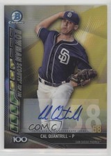 2017 Bowman Chrome Scouts Top 100 14/50 Cal Quantrill #BTP-58 Auto s3g