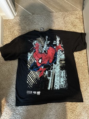 Marvel HUF Spider-Man Black Graphic Cotton Men's Short Sleeve T-Shirt Size M