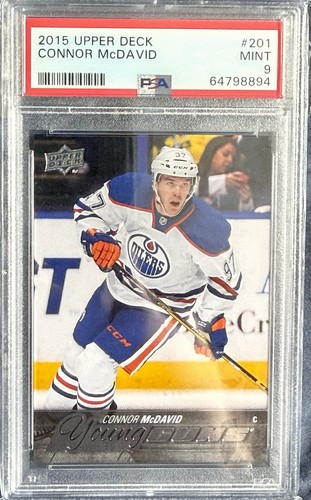 Upper Deck 2015-16 Connor McDavid RC Young Guns #201 PSA 9 🔥 RARE 🔥 LOW POP 🔥