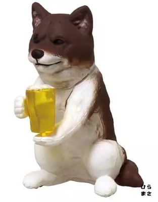 After 5 Animal Figurine Shiba Inu at 19 O'Clock Drinking Together