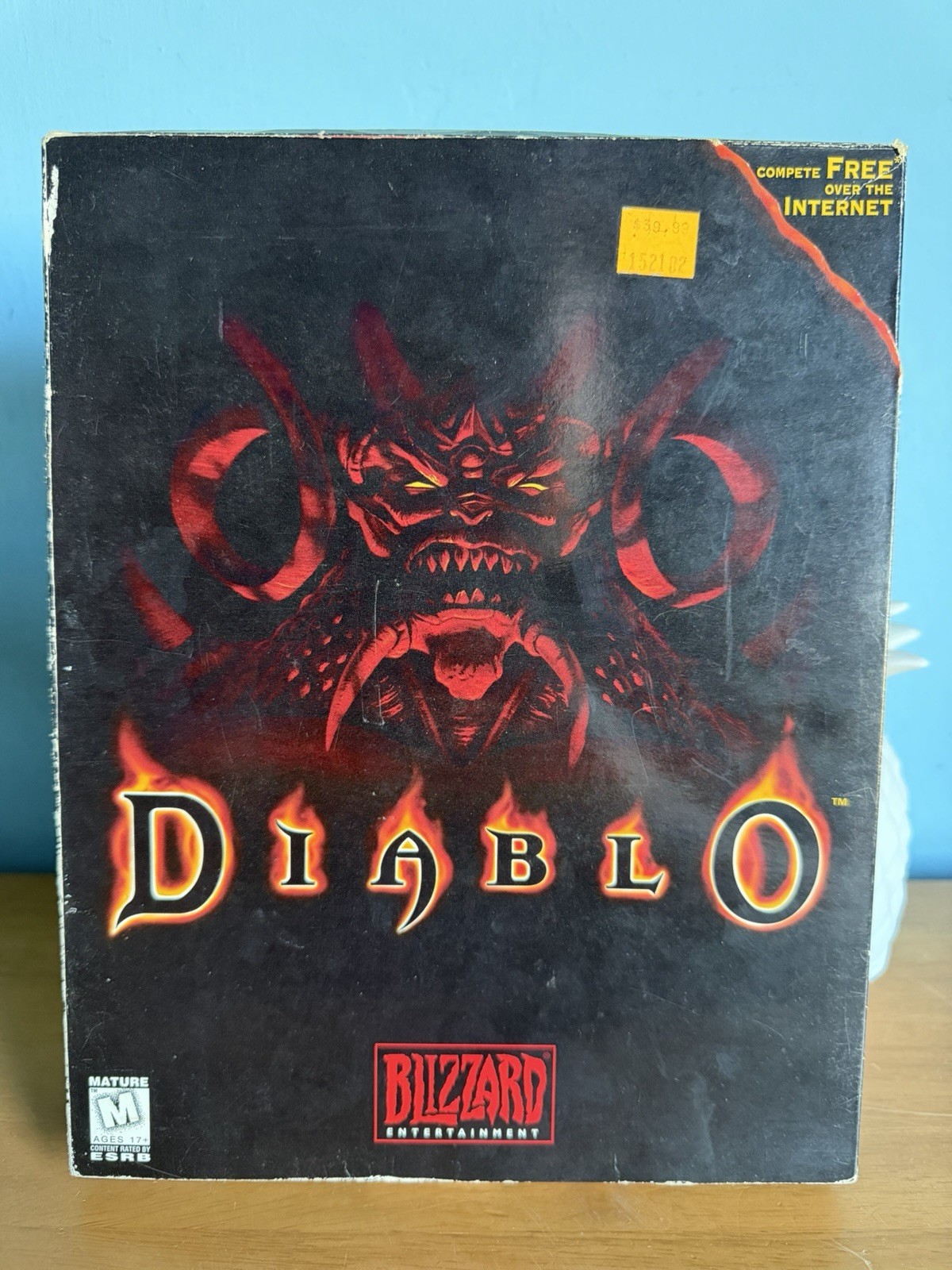 Diablo 1 PC Big Box 1996 Blizzard CD w/ Manual & Hellfire Expansion Pack ARPG