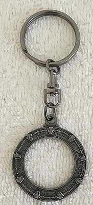 Stargate SG-1 Metal Stargate Ring Keychain Key Ring 2005 MGM Licensed