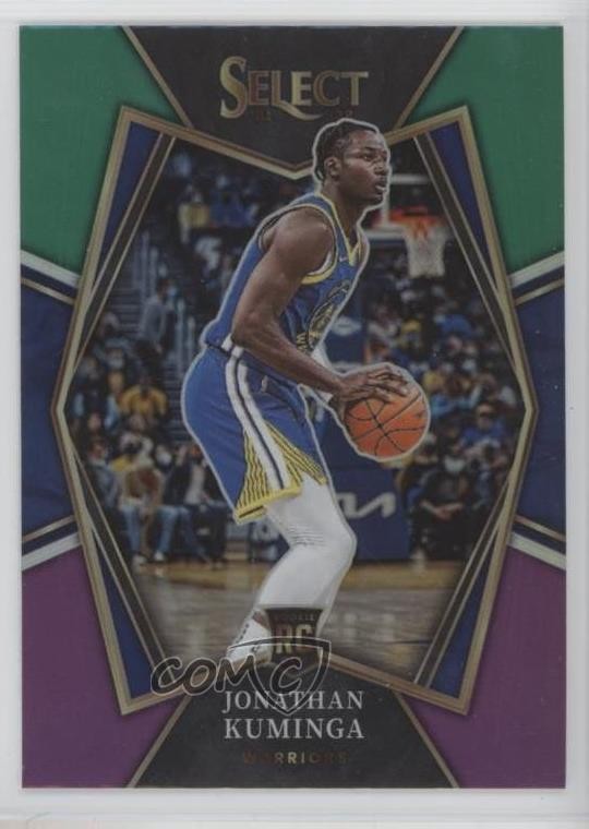 2021 Panini Select Premier Level Green White Purple Prizm Jonathan Kuminga 3pu