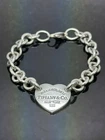Tiffany & Co. Sterling Silver Return to Large Heart tag Bracelet 7.5 (PD2103570)