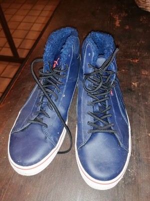 Puma Smash 3.0 Mid WTR Sneakers in Dunkelblau mit Kunstfellfutter 40
