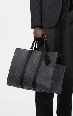 LOUIS VUITTON Sac Plat 24H Tote Bag M46451 Monogram eclipse canvas