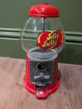 Jelly Belly Sweet Jelly Bean Dispenser Vending Machine & Money Box Glass & Metal