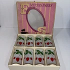 Vtg Merry Maker Federal Glass Strawberry Frosted  Drinking Glasses Lot of 8 MCM!