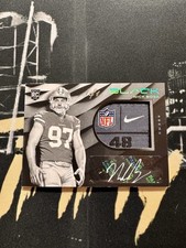 2019 Panini Black Nick Bosa Laundry Tag Rokie Patch Auto 1/1